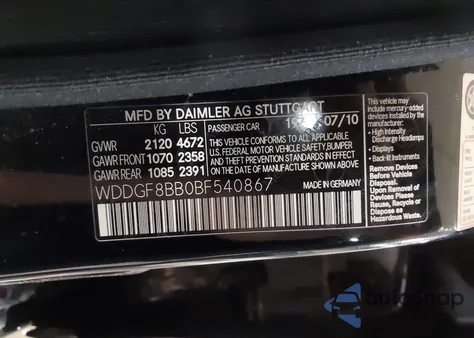 2011 Mercedes-Benz C 300 Luxury 4Matic/Sport 4Matic z USA, uszkodzony, nr VIN WDDGF8BB0BF540867